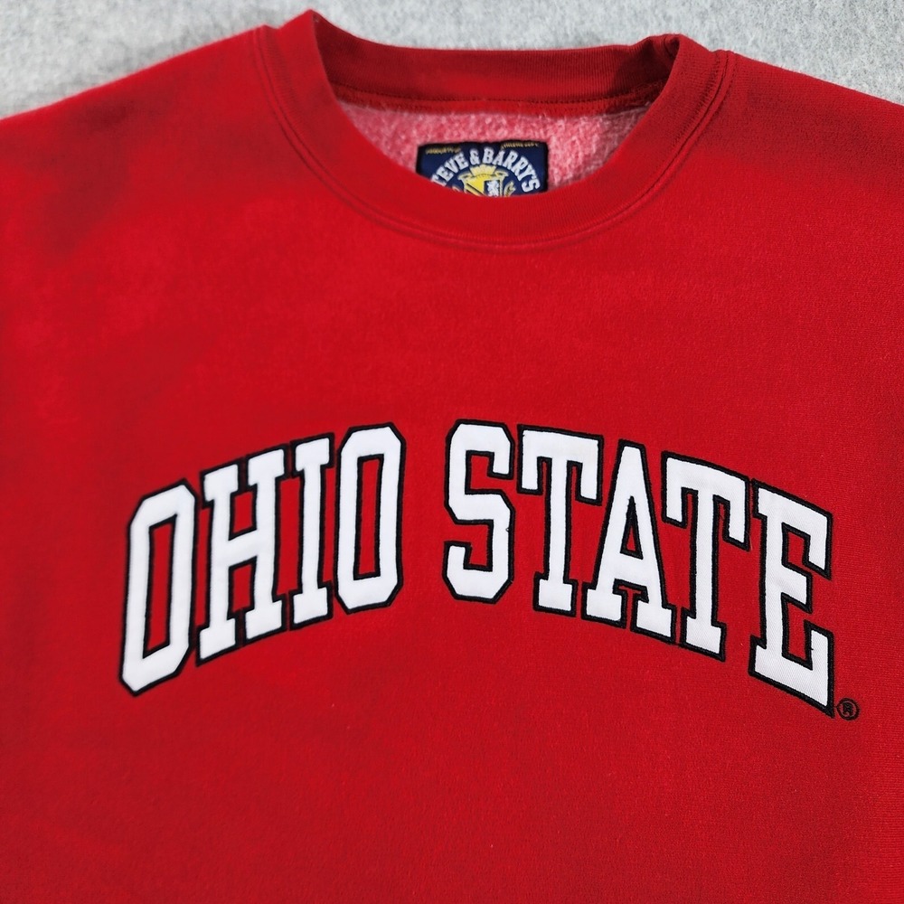 Ohio State Buckeyes Sweatshirt Adult Medium Red Pullover Steve‎ And Barry's